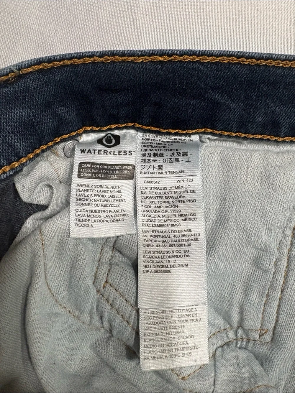 Levi's 512 34x30 Men's Skinny Jeans in Dark Blue Wash